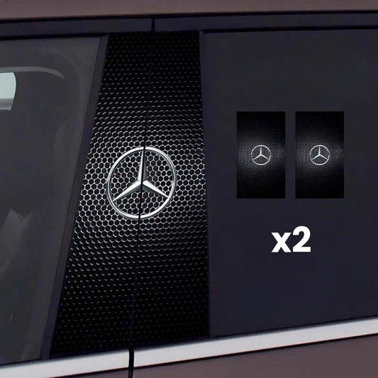 2 kpl auton ikkunatarroja, joissa on logo