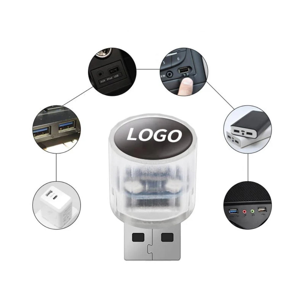 Koristeellinen mini-USB-LED-valo auton sisätiloihin